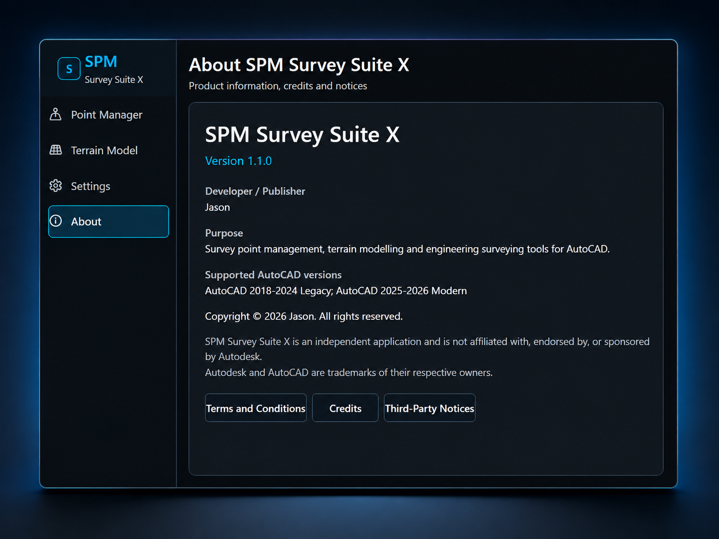 SPM About screenshot